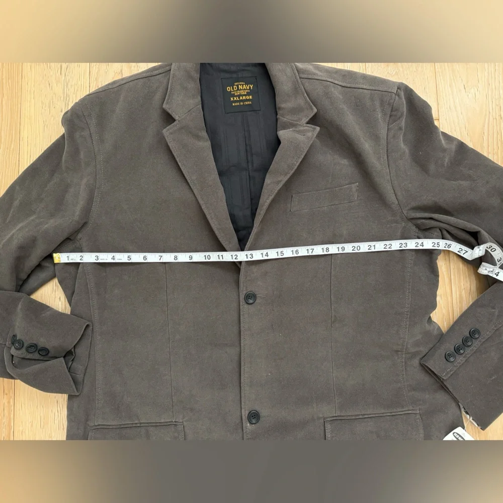 Men’s vintage Old Navy cotton‎ blazer size XXL gray preppy classic soft - Picture 2 of 8